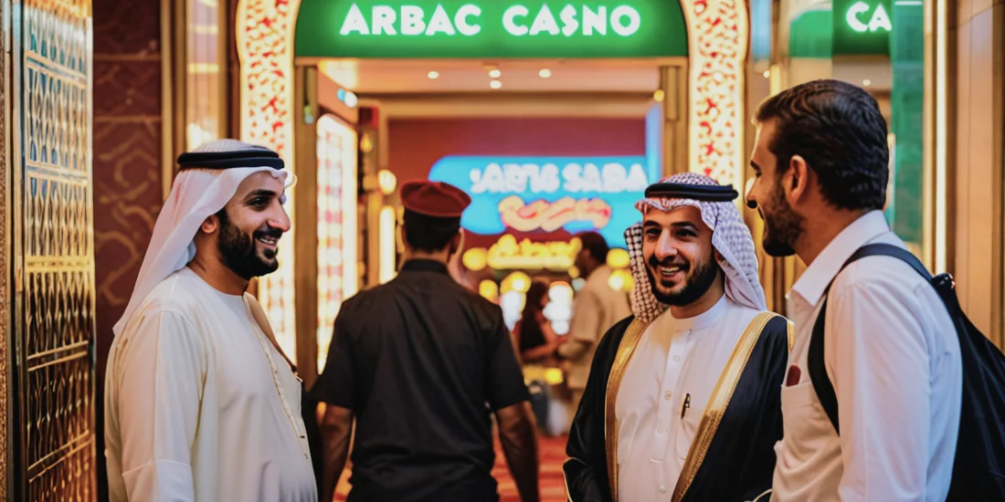 tourists in an Arab casino